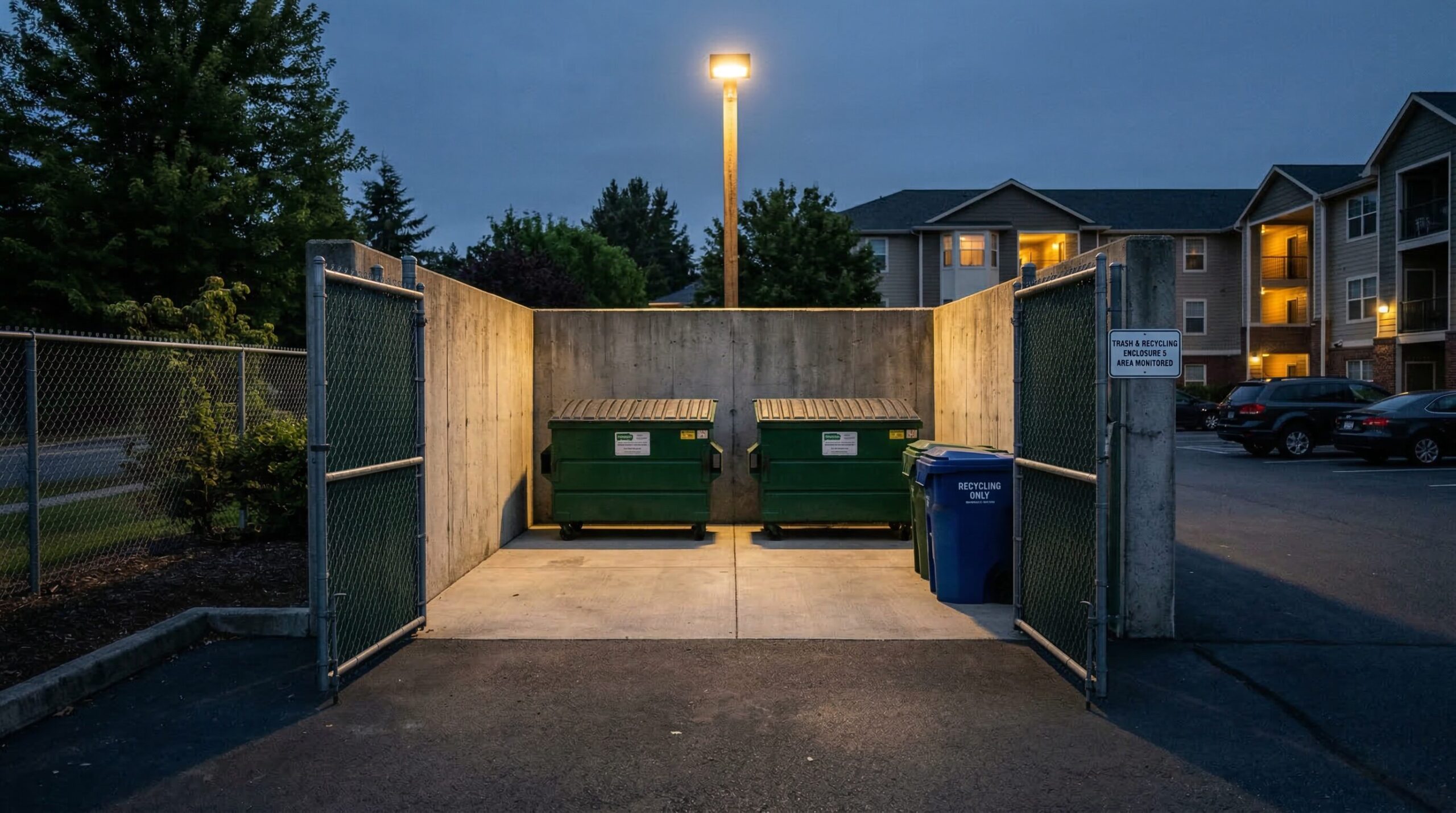 After — Dumpster Enclosure