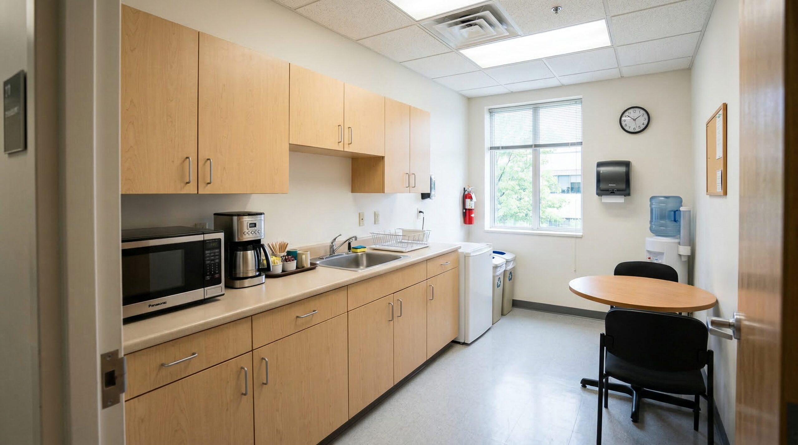 After — Clean Office Breakroom